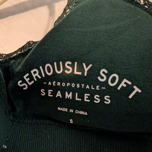 Aeropostale Seriously Soft Seamless Bralette, Size Small, Hunter Green - Picture 5 of 5